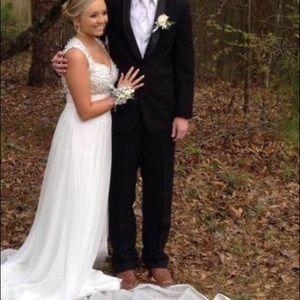 White Mac Duggal Dress